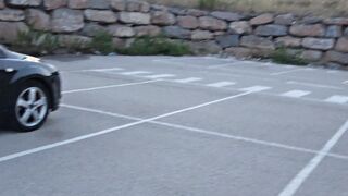NayadeTheNymph PILLADA CHUPANDOSELA a NoFaceDick en un PARKING