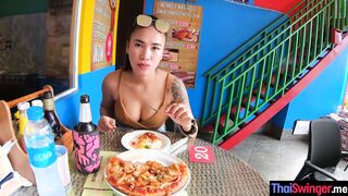 After lunch big tits teen fucked hard