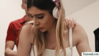 Pervert stepdad analed busty TS stepteen