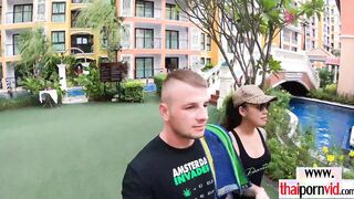 Beauty amateur Thai eighteen Polly finishing her training on a