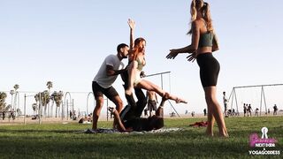 Sammmnextdoor and Melspirations - 2 slender yoga friends swap boyfriends after class