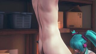 Vocaloid Animated - Miku Hardsex inside a Warehouse - Japanese