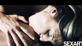 Skinny hot blows and fucks her girlfriend's long penis energetically