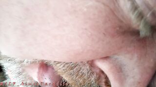 An elderly friendly whore swings on my cock, shaking her huge boobies over my face... My hoe loves it..
