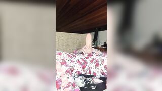 Wifey pegging & destroys hubby's butt with BIG DICK