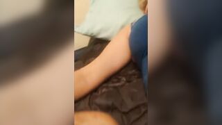 REAL milf finger bang and dildod. Squirting vagina runs down her booty then shows her creamy cunt up close