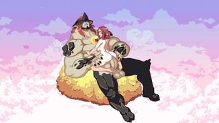 Cloud Meadow scenes with the main character (woman)