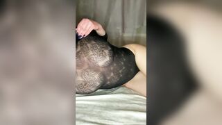 How she loves to fondle her long breasts and present a huge rough penis