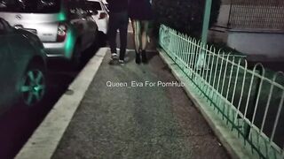 AMATEUR CUCKOLD - Submissive cuckold hubby takes slutty fiance to hotel inside vehicle with girlfriend