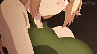 Hentai Animated Fucking Huge Boobies Girls inside a Isekai Harem