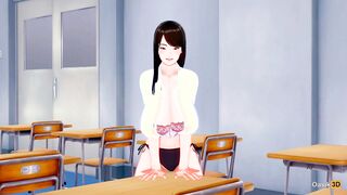 Professor big jugs after class humping table 3D