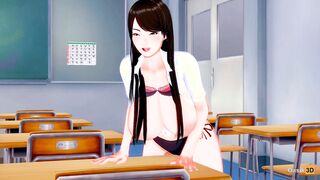 Professor big jugs after class humping table 3D