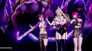 [MMD] Stellar - Marionette Kpop Striptease Dance Ahri Akali Kaisa Evelynn Seraphine KDA Popstar