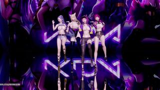 [MMD] Stellar - Marionette Kpop Striptease Dance Ahri Akali Kaisa Evelynn Seraphine KDA Popstar