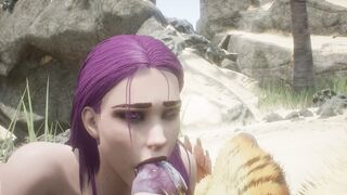 Adorable sluts Has Romantic Sex With a Furry - Wild Life 3D porn