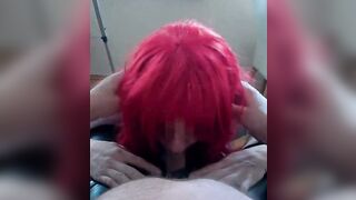 Sissy fistet with fellatio to the happy end