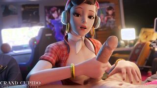 Dva Hand Job long Penis [Grand Cupido]( Overwatch )