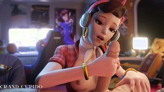 Dva Hand Job long Penis [Grand Cupido]( Overwatch )