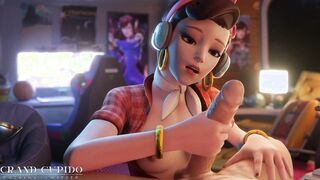 Dva Hand Job long Penis [Grand Cupido]( Overwatch )