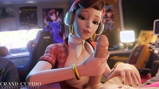 Dva Hand Job long Penis [Grand Cupido]( Overwatch )