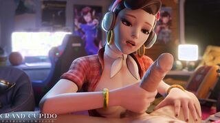 Dva Hand Job long Penis [Grand Cupido]( Overwatch )