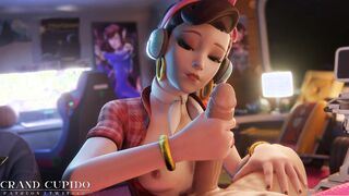 Dva Hand Job long Penis [Grand Cupido]( Overwatch )