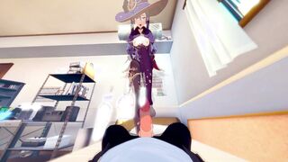 Genshin Impact: Mona sex with good chick (3D Animated)