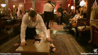 At bdsm party slaves rough tormented