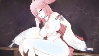 Yae Miko Banged Cumshot