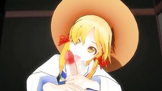 [MMD R-18] Touhou Suwako 3d animated she will suck you dry nsfw ntr fap hero