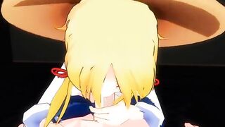 [MMD R-18] Touhou Suwako 3d animated she will suck you dry nsfw ntr fap hero