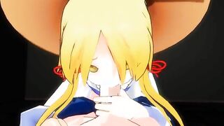 [MMD R-18] Touhou Suwako 3d animated she will suck you dry nsfw ntr fap hero