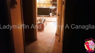 He fucks her into the house