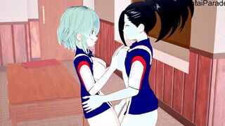 Three-Way with Toru and Yaoyorozu My Hero Academia Cartoon 3D