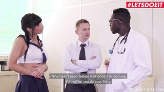 PORNO ACADEMIE - Big Tit Schoolgirl Valentina Ricci Get The Anal 3Some Treatment - LETSDOEIT
