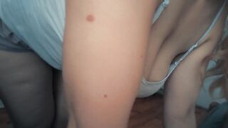 Best morning sex! PAWG ex-wife with a long booty wakes me up with a bj and I squirt her into