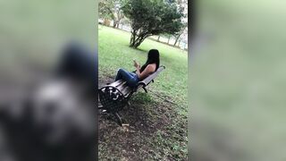 freaky stepmom masturbates inside outdoors and into front of her stepson into the middle of a family trip