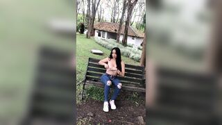 freaky stepmom masturbates inside outdoors and into front of her stepson into the middle of a family trip