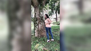 freaky stepmom masturbates inside outdoors and into front of her stepson into the middle of a family trip