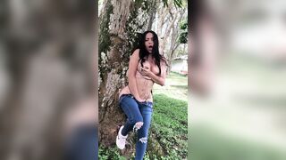 freaky stepmom masturbates inside outdoors and into front of her stepson into the middle of a family trip