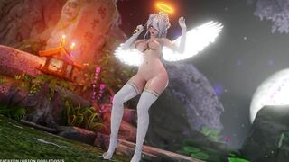【MMD R-teenie SEX DANCE】HAKU BABE ANGEL BEAUTY YUMMY BOOTY JEWEL TASTY BUTTOCKS [BY] Orion DobleDosis