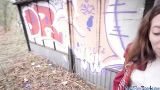 Outdoor pov outdoors sex of slutty tights teenie for finances