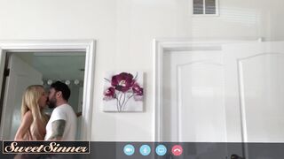Thin Blonde (Aiden Ashley) Meets Her Online Affair Resulting Inside