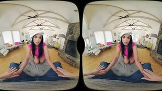 VR BANGERS French cougar Anissa Kate Dreaming About 3 Way With Jazmin Luv And Her boyfriend VR Porn