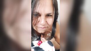 My Teddy Bear big black cock Boned CUM into Mouth
