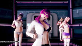 [MMD] Dreamcatcher - SCREAM Striptease Ahri Akali Kaisa Evelynn Seraphine KDA League of Legend