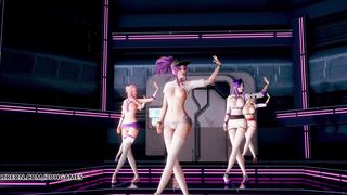 [MMD] Dreamcatcher - SCREAM Striptease Ahri Akali Kaisa Evelynn Seraphine KDA League of Legend