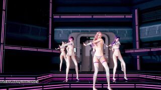 [MMD] Dreamcatcher - SCREAM Striptease Ahri Akali Kaisa Evelynn Seraphine KDA League of Legend