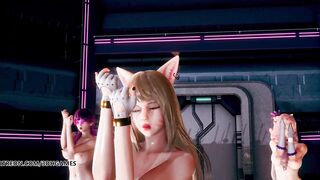 [MMD] Dreamcatcher - SCREAM Striptease Ahri Akali Kaisa Evelynn Seraphine KDA League of Legend