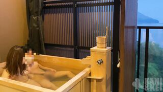 [素人カップル] 温泉旅館の露天風呂で生挿入・手マン・フェラ動画流出！日本人素人個人撮影 HD高画質-温泉旅行 前編- restroom